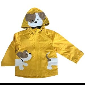 *New* London Fog Yellow Puppy Dog Raincoat Jacket Size 2T Toddler Boy NWT